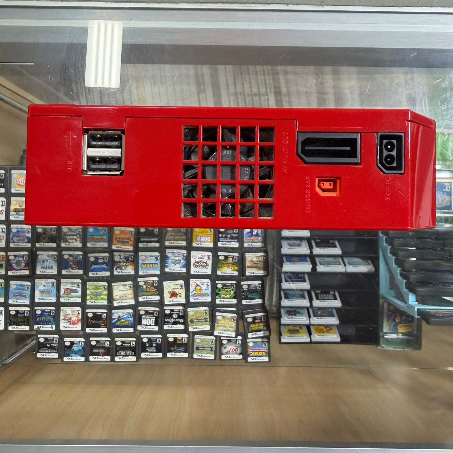 Red Nintendo Wii System Wii (all cables, controllers included)