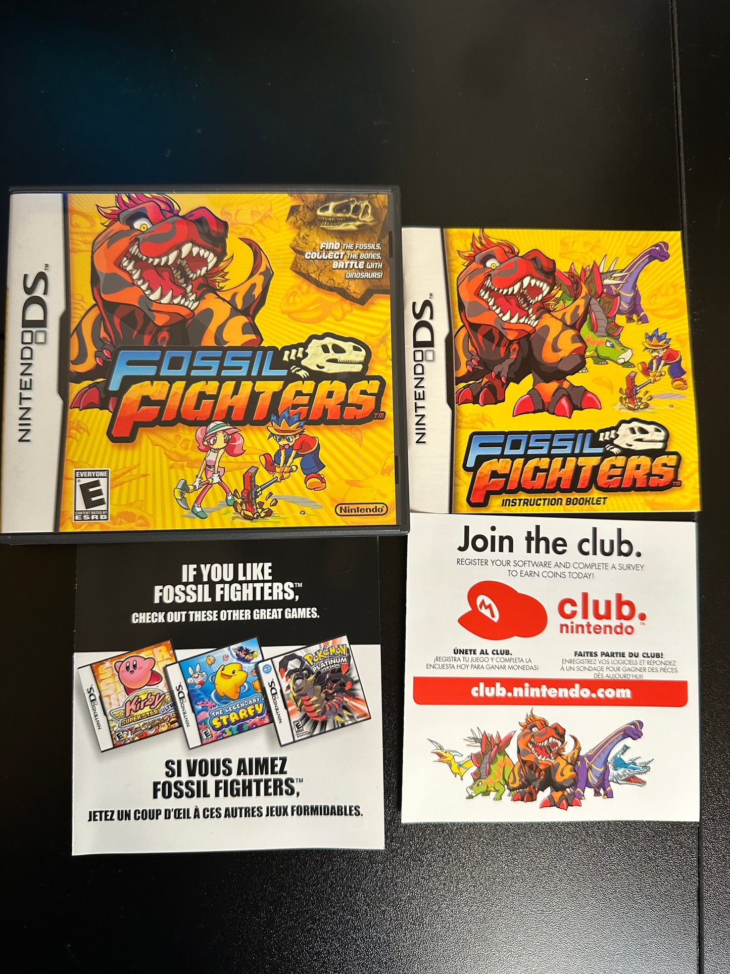 Fossil Fighters Nintendo DS Case and Manual Only