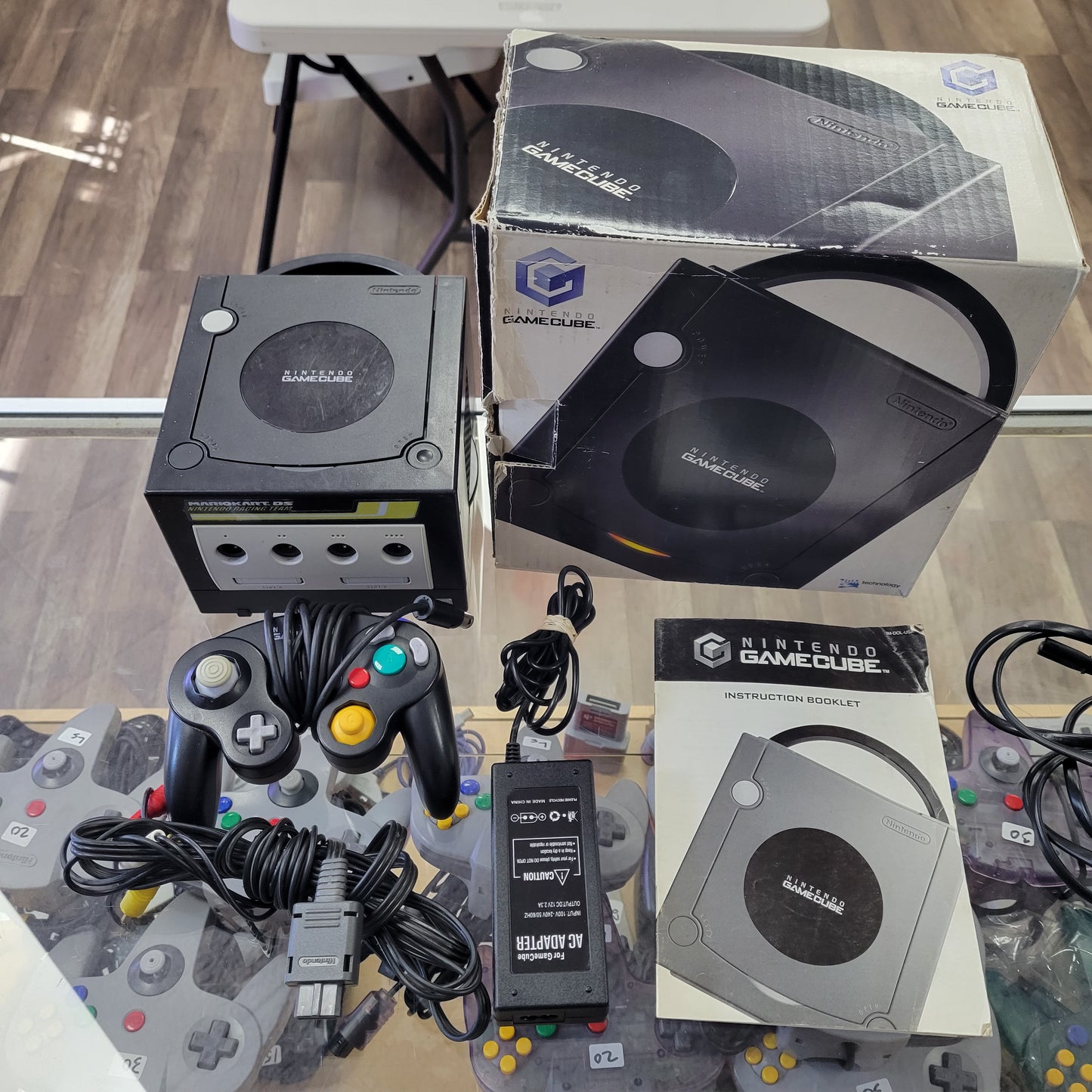 Black Nintendo Gamecube System CIB with all cords and a controller