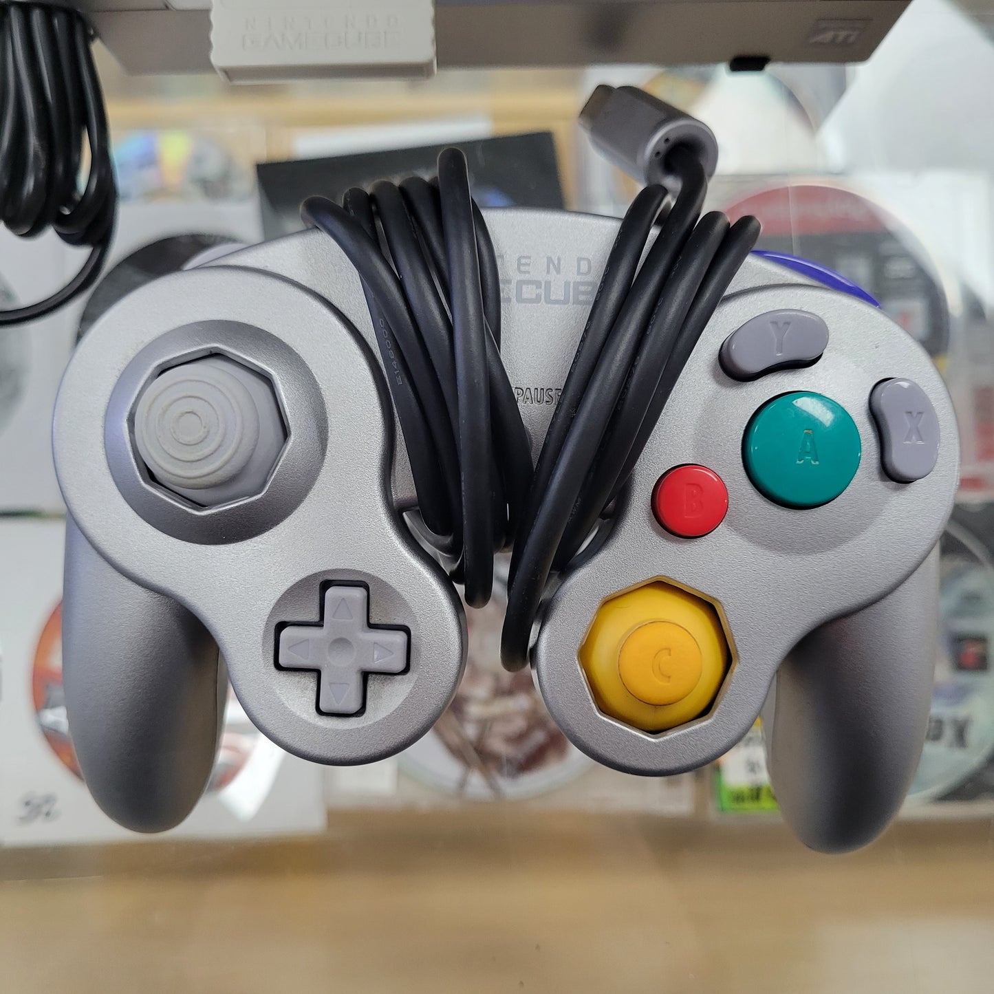 Nintendo Gamecube Silver Console System With All Cables and Controller