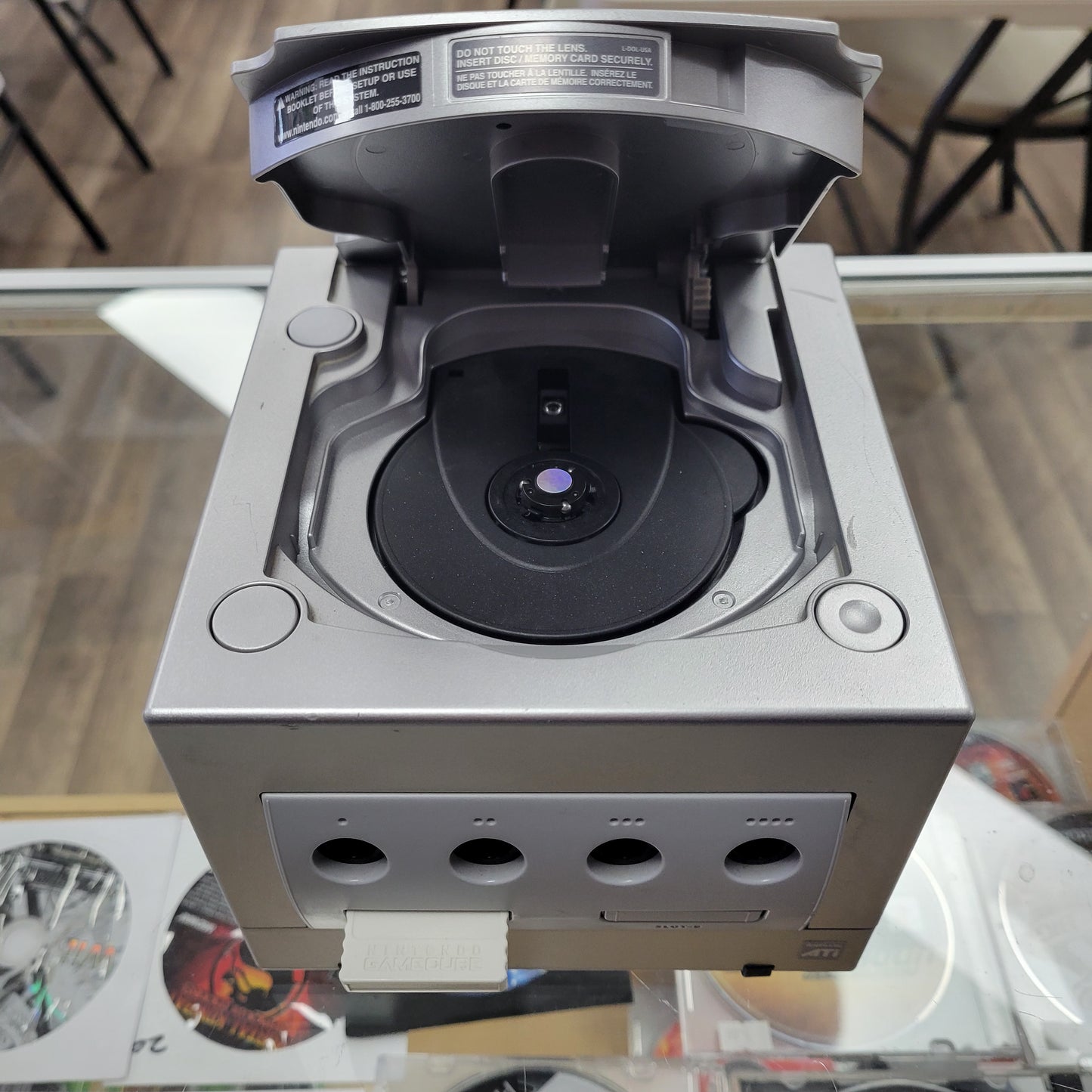 Nintendo Gamecube Silver Console System With All Cables and Controller