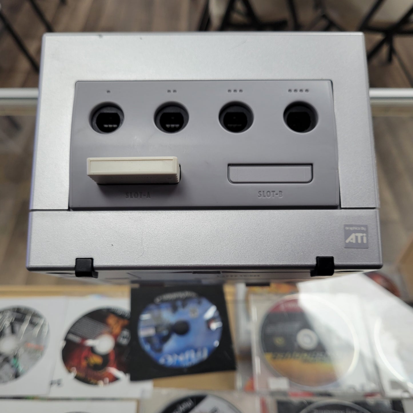 Nintendo Gamecube Silver Console System With All Cables and Controller