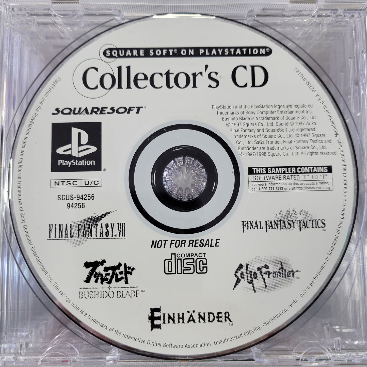 Square Soft On Playstation Collectors CD Playstation 1