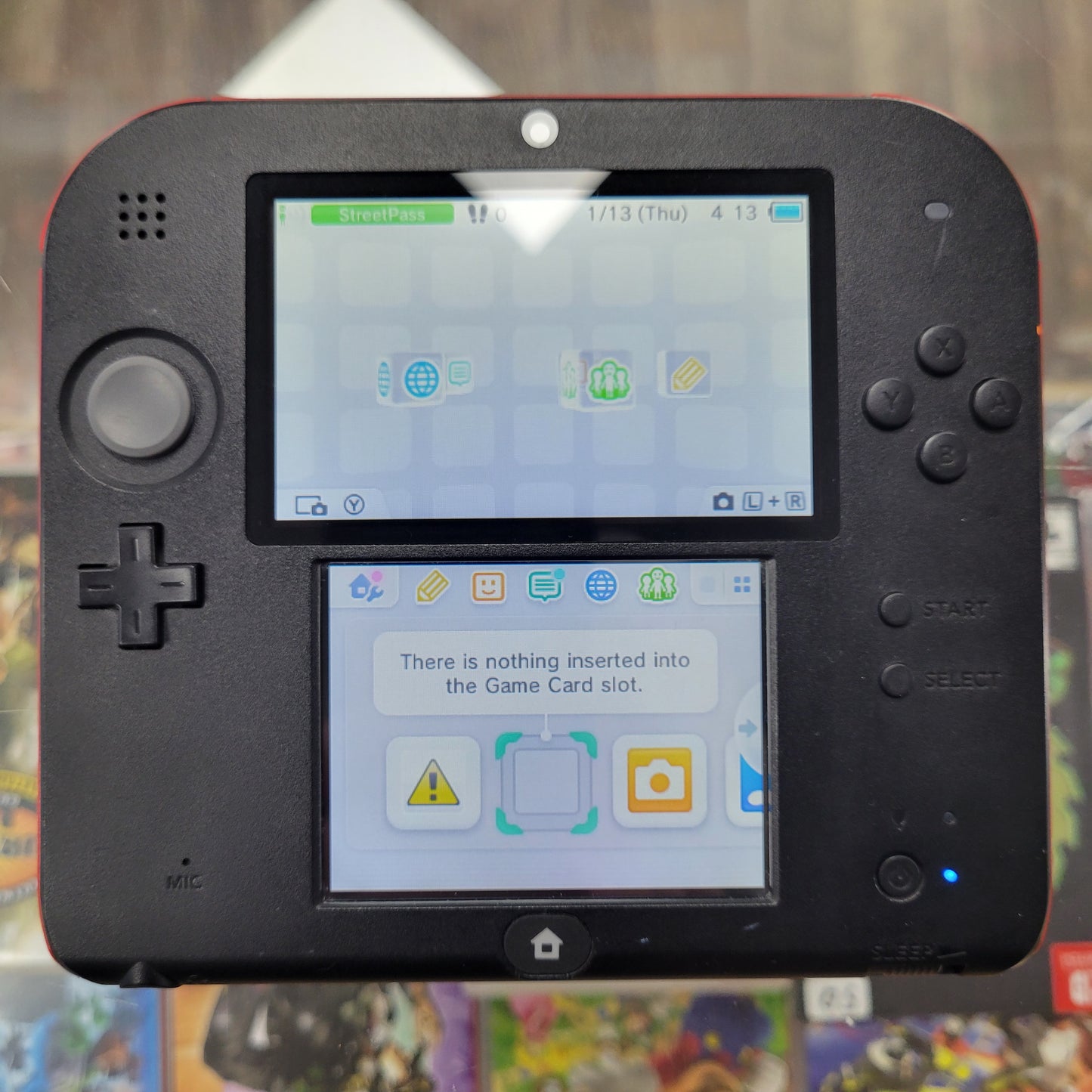 Red Nintendo 2DS System With Charger