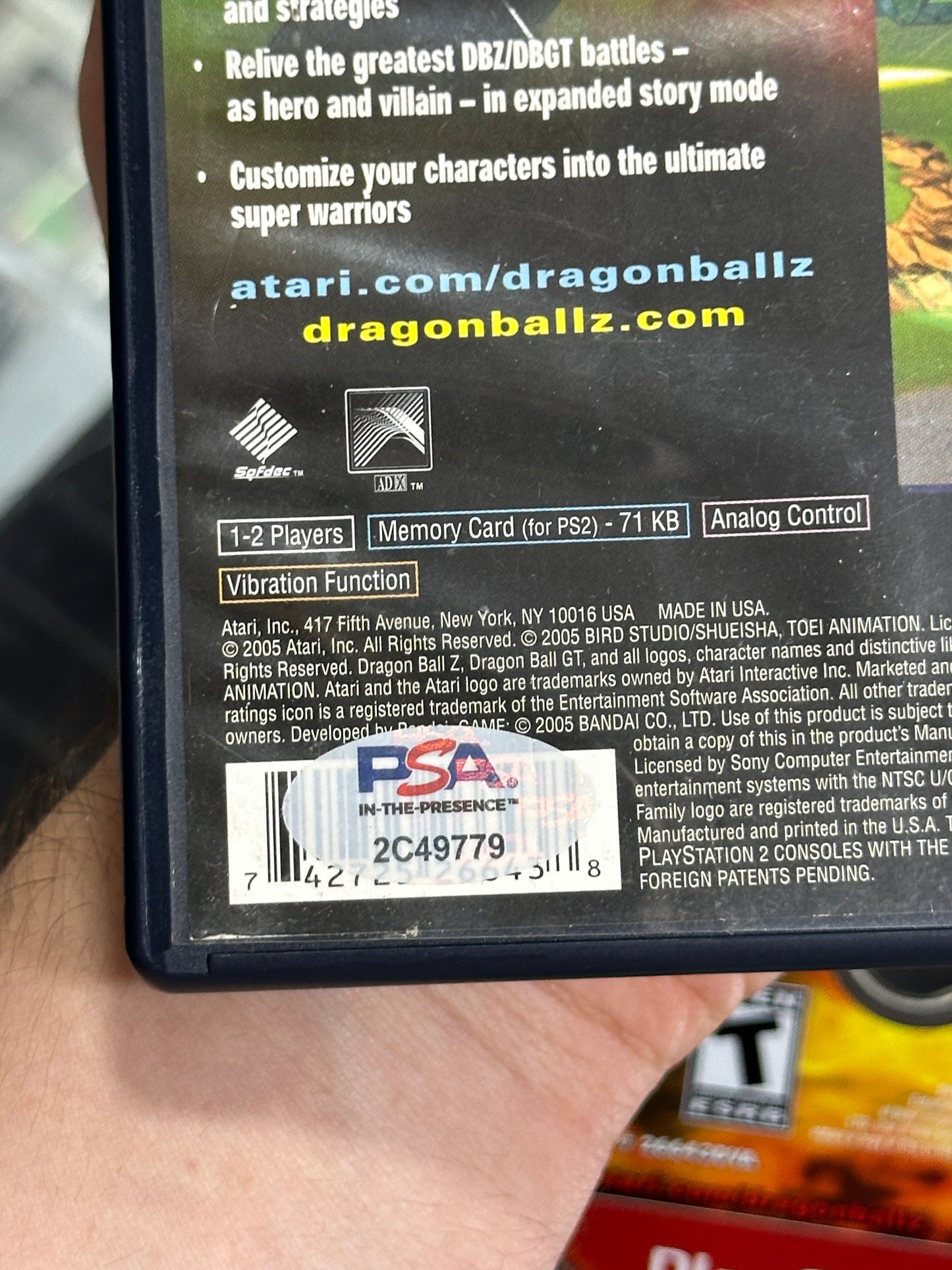 Dragon Ball Z Budokai Tenkaichi Signed - PSA Certified Chris Sabot