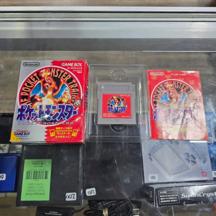 Pokémon Red Gameboy Authentic Japanese New Battery with Box and Manual