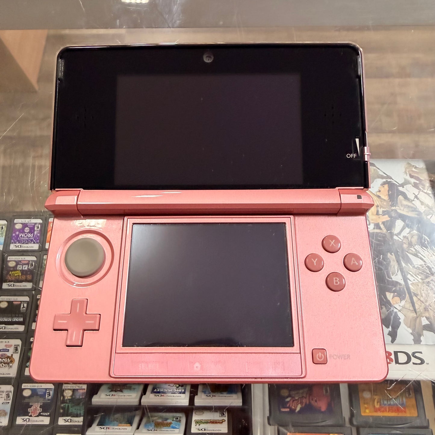Pink Nintendo 3DS Handheld System With Charger (Region Free) (JAPANESE TO US) ( 9 7 9 0 )