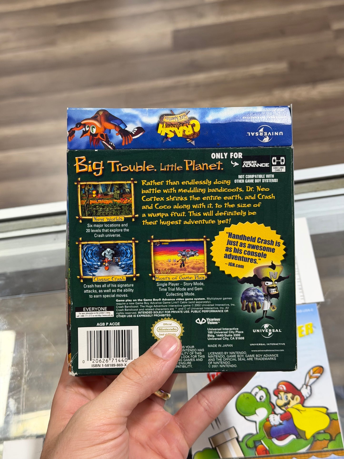 Crash Bandicoot The Huge Adventure GameBoy Advance