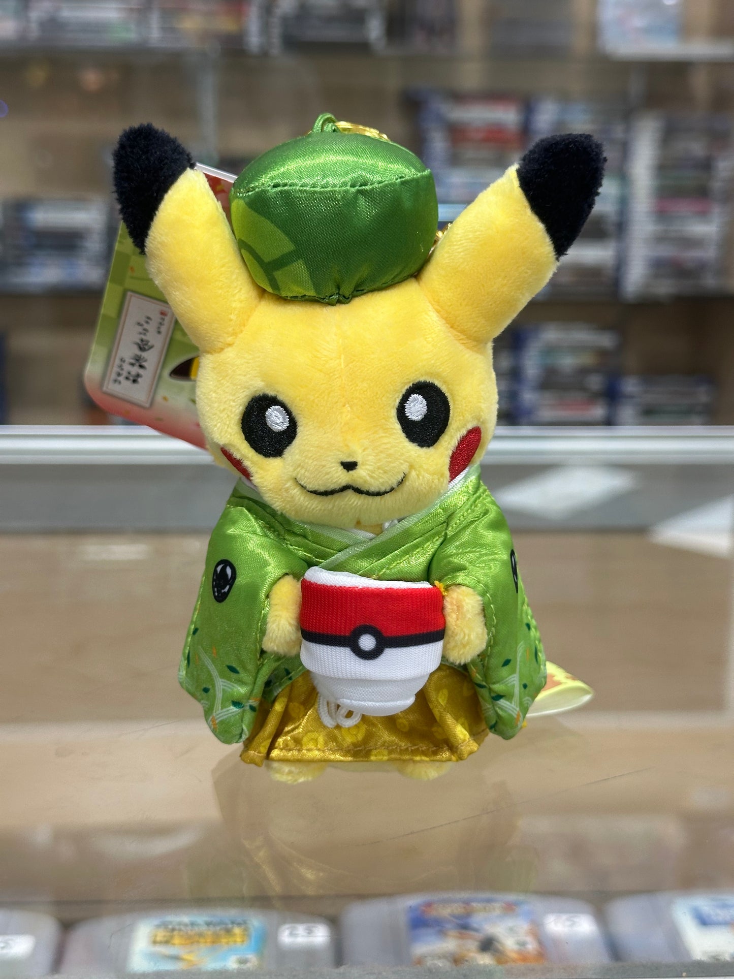 Pikachu Pokemon Center Kyoto Japan Plush Tea Ceremony Kimono With Tags - Green