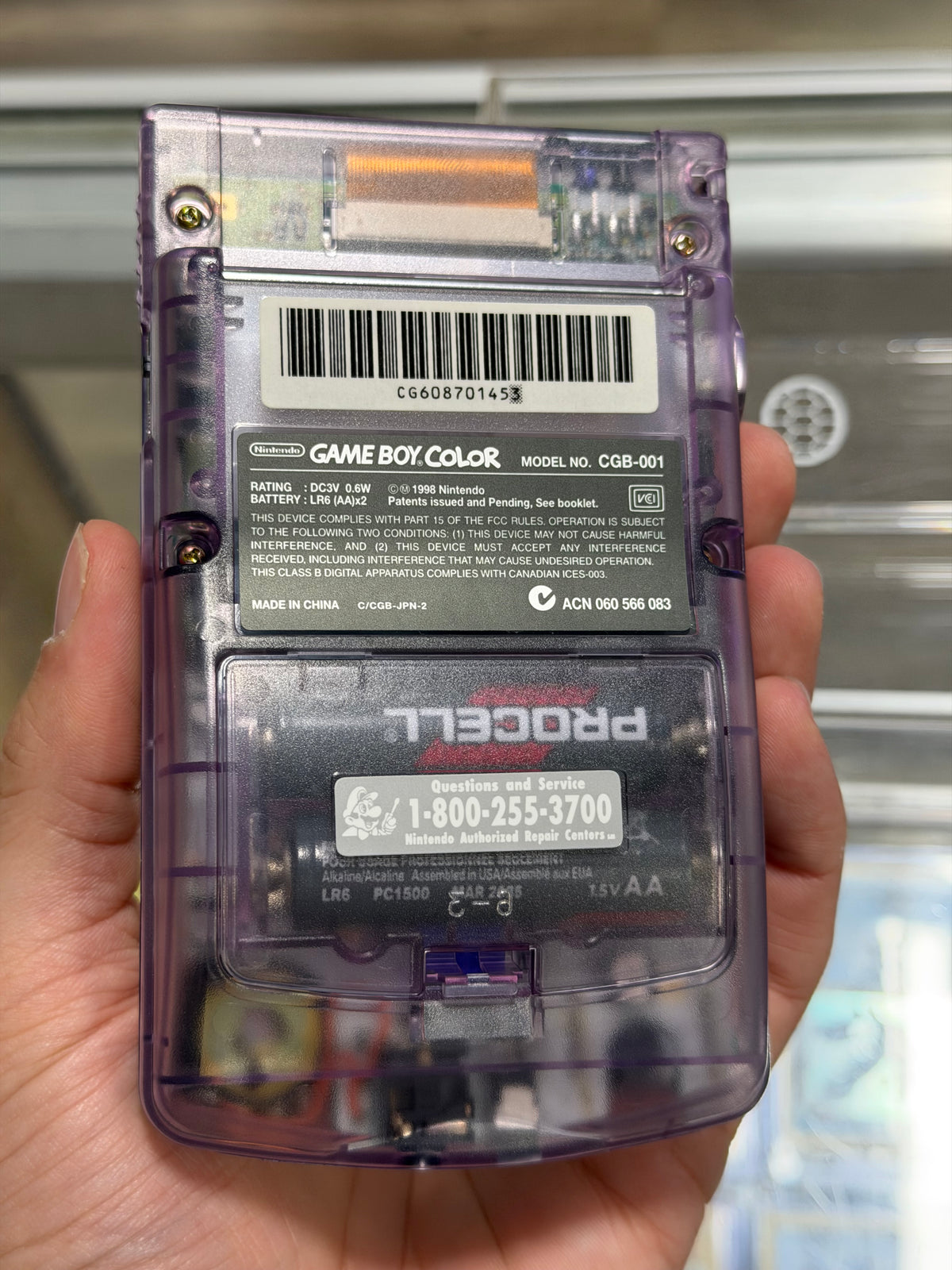 Game Boy Color Atomic Purple CIB Excellent Conditiom