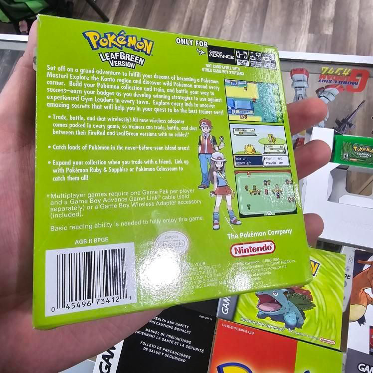Pokémon LeafGreen Nintendo Gameboy Advance CIB Authentic