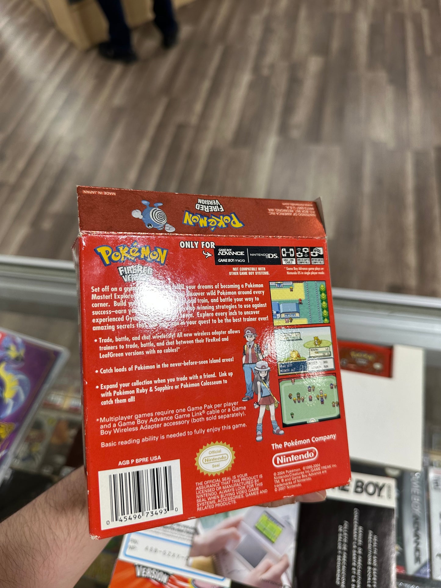 Pokémon FireRed Nintendo Gameboy Advance CIB Plays on DS Variant