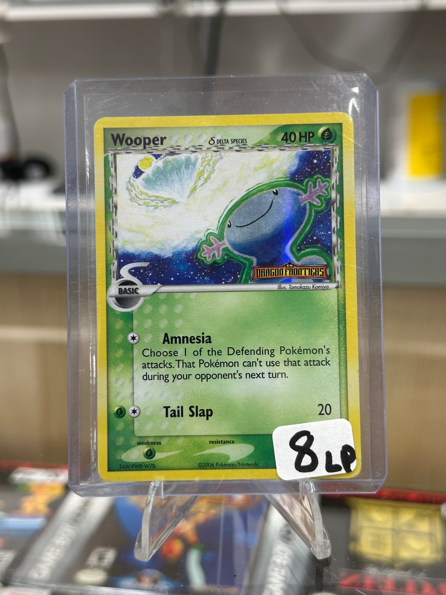 Wooper (Delta Species) - Dragon Frontiers Reverse Hilo Stamp (LP)