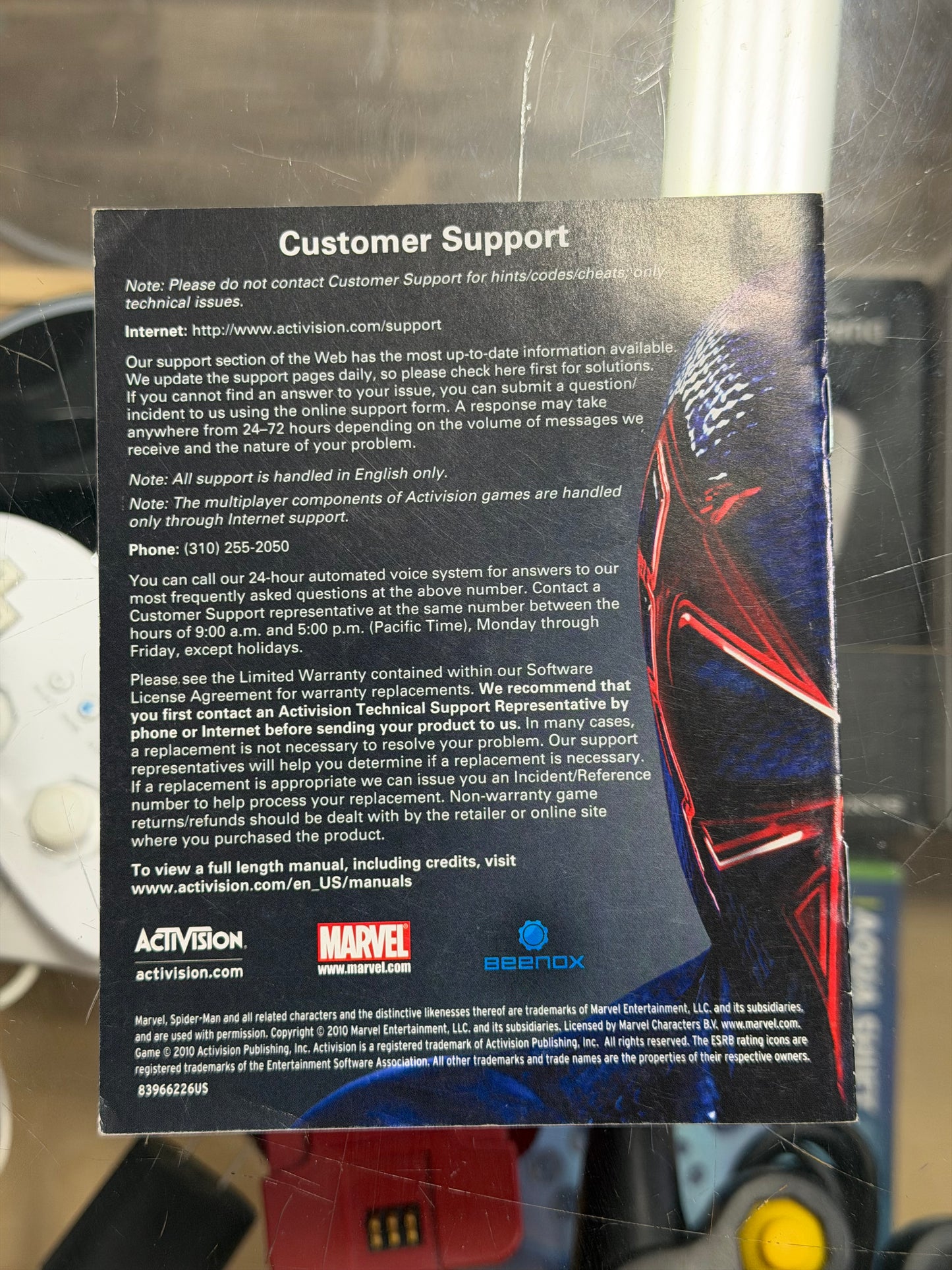 Spider-Man Shattered Dimensions Manual Only