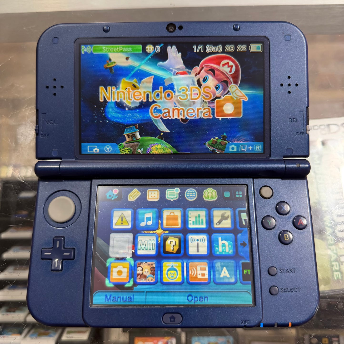 New Nintendo 3DS LL Metallic Blue JP Nintendo 3DS (Charger included) ( 8 7 1 4 )