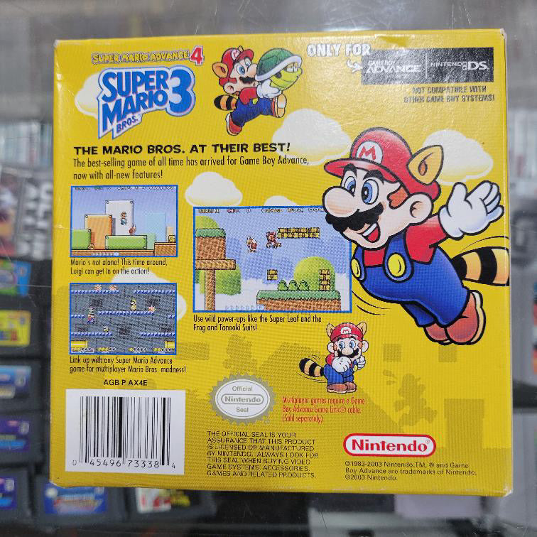 Super Mario Advance 4 Super Mario Bros 3 Gameboy Advance CIB