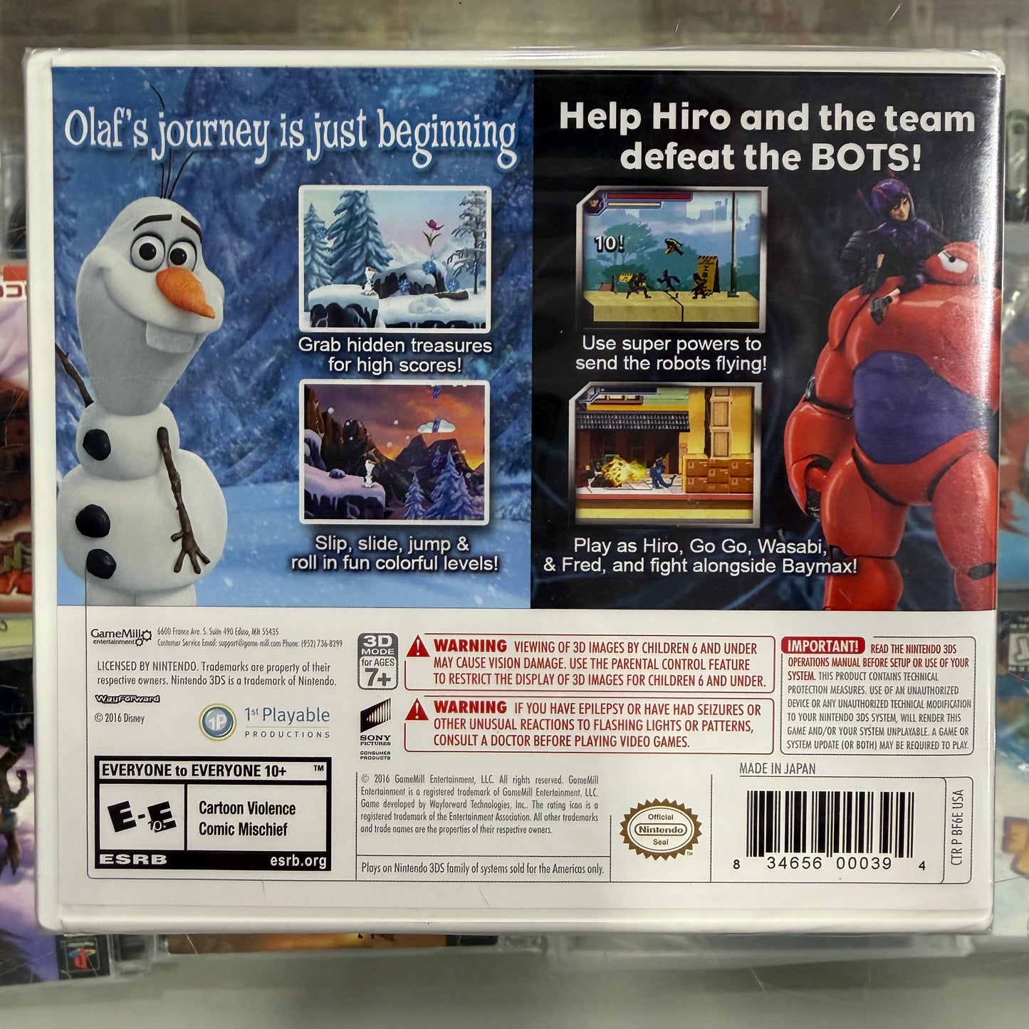 Frozen & Big Hero 6 Disney 2 Pack Nintendo 3DS (sealed)