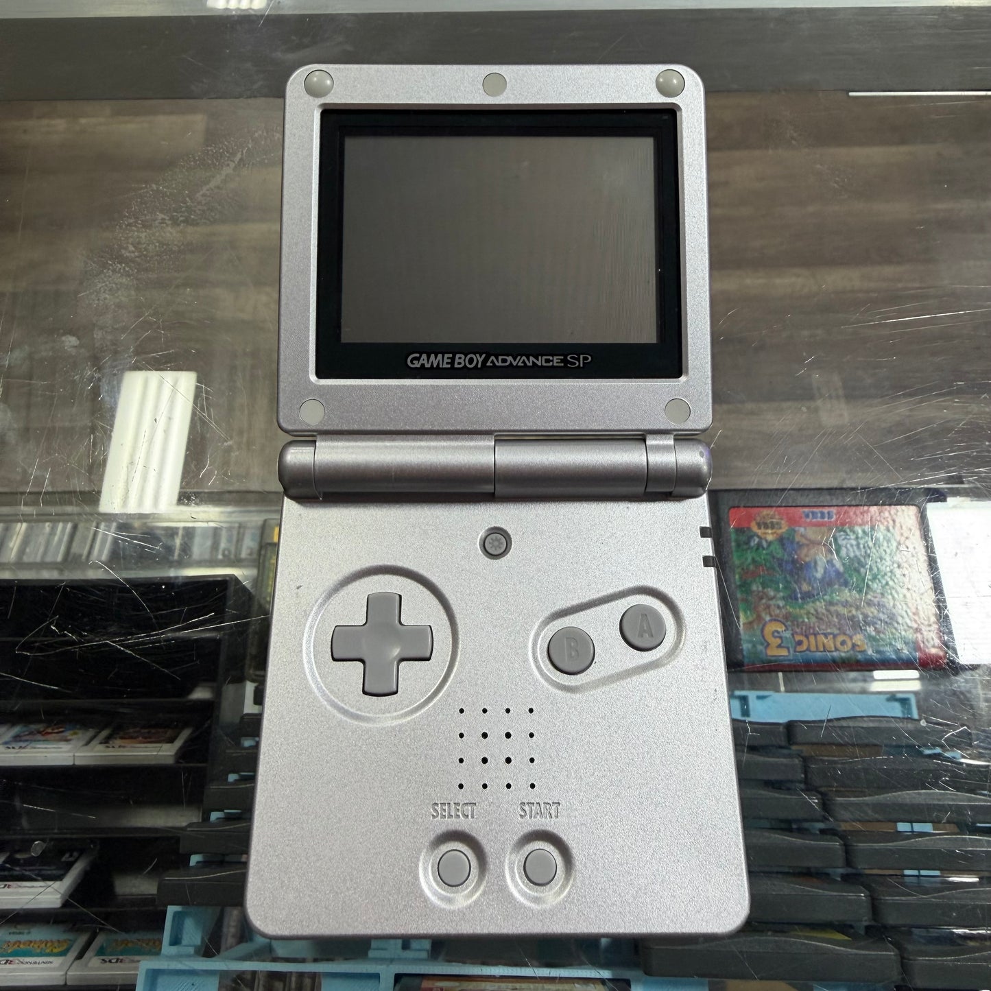 Platinum Gameboy Advance SP GameBoy Advance (Charger included)