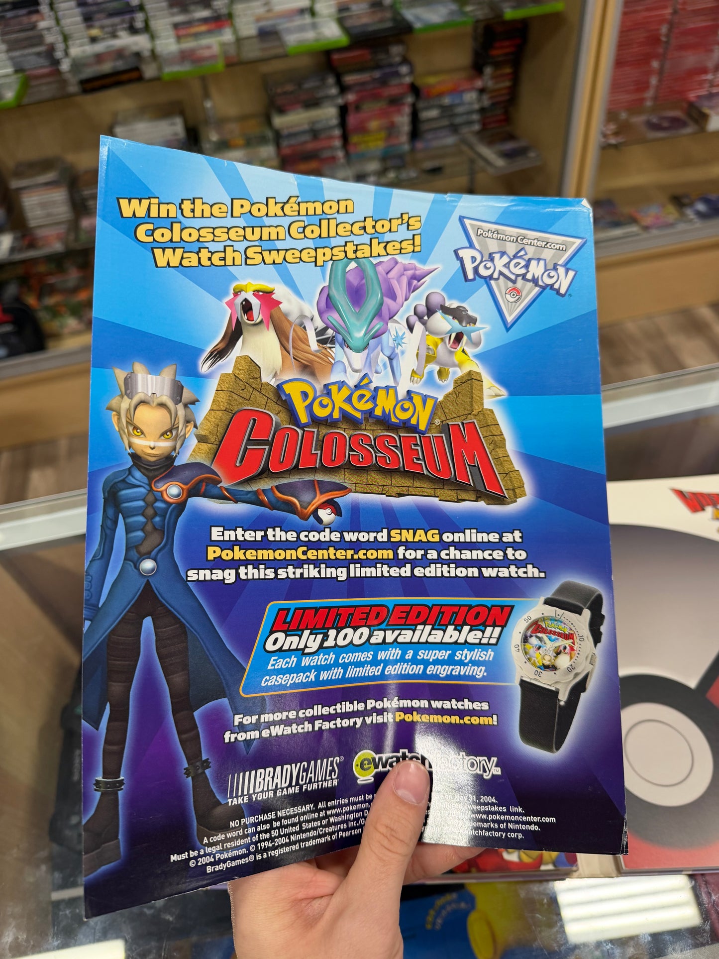 Pokemon Colosseum Limited Edition Strategy Guide with Battle Chart + E-Watch Insert
