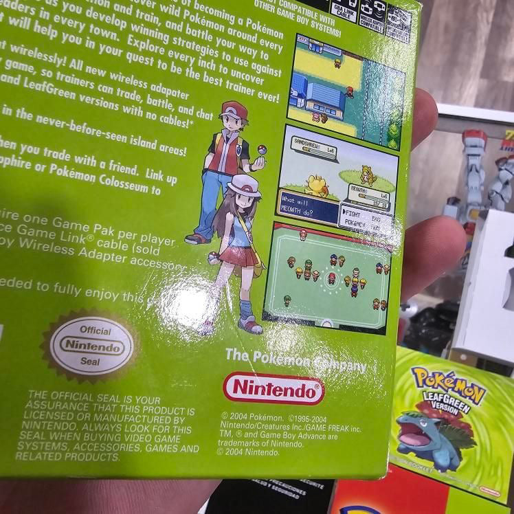 Pokémon LeafGreen Nintendo Gameboy Advance CIB Authentic