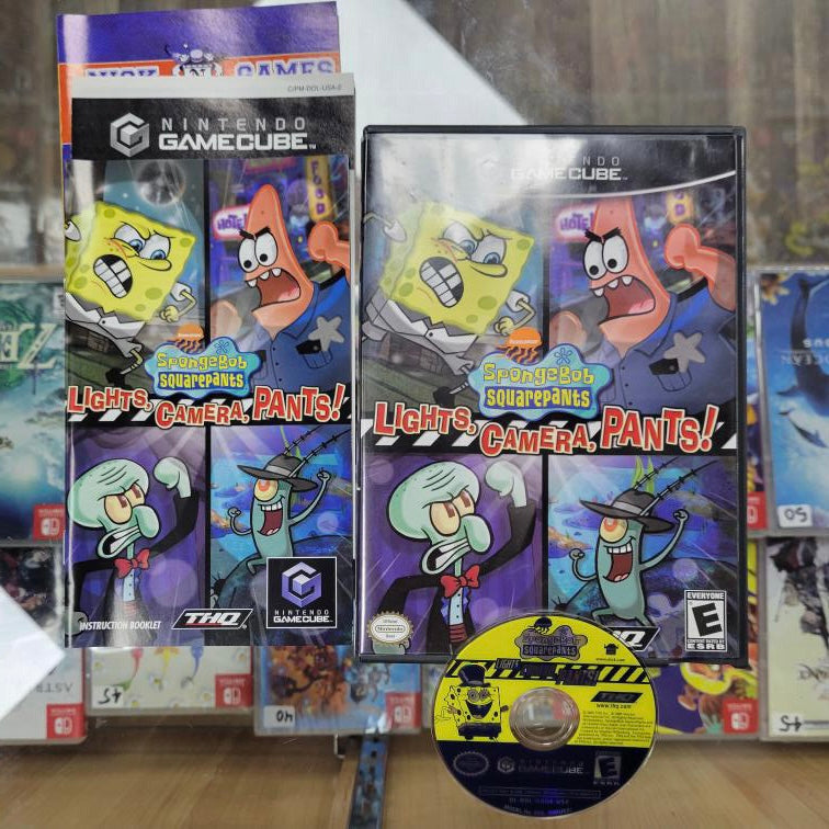 SpongeBob SquarePants Lights Camera Pants Nintendo GameCube CIB