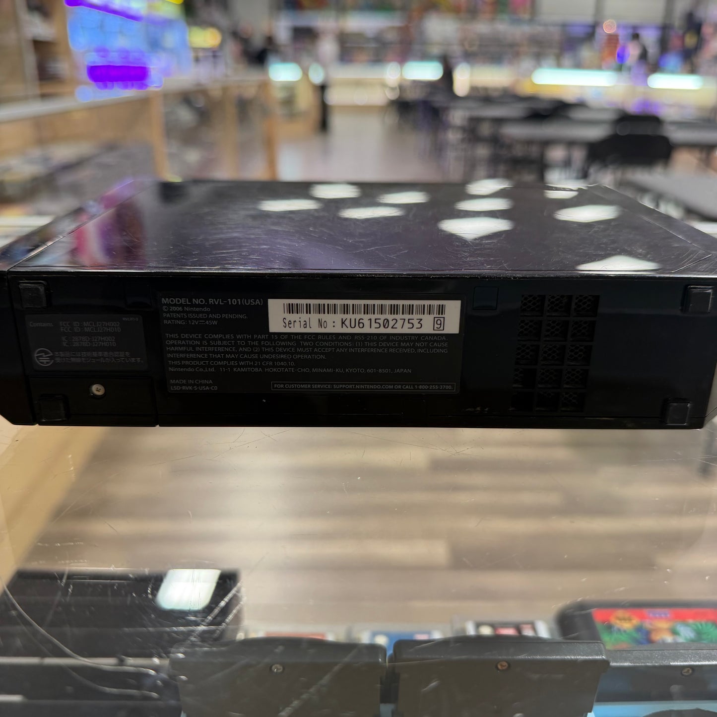 Black Nintendo Wii System Wii (all cables controllers included) (RVL 101)