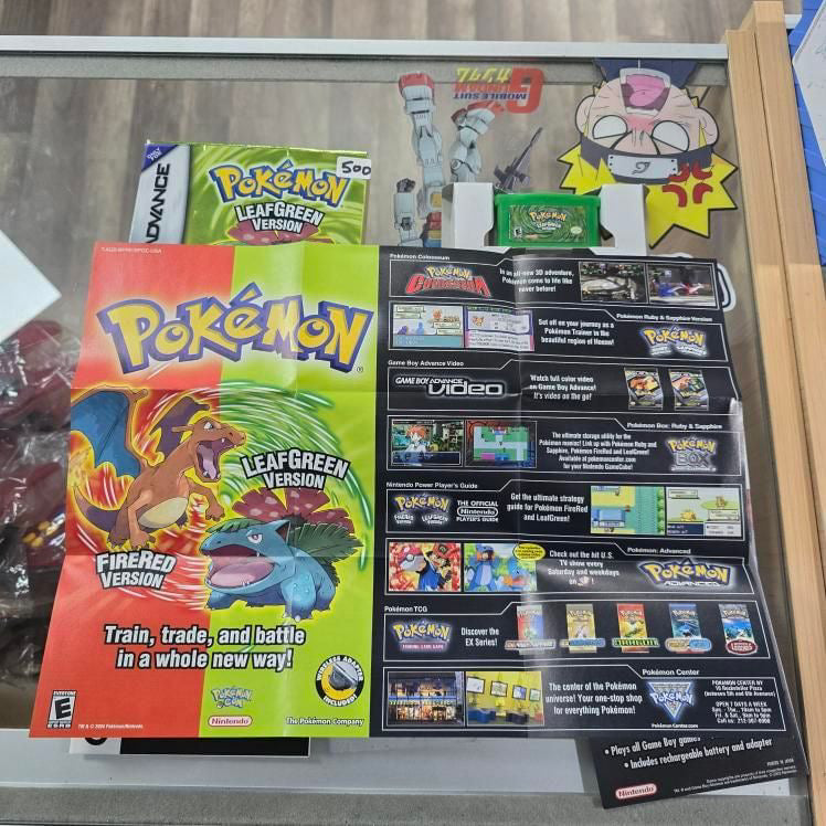 Pokémon LeafGreen Nintendo Gameboy Advance CIB Authentic