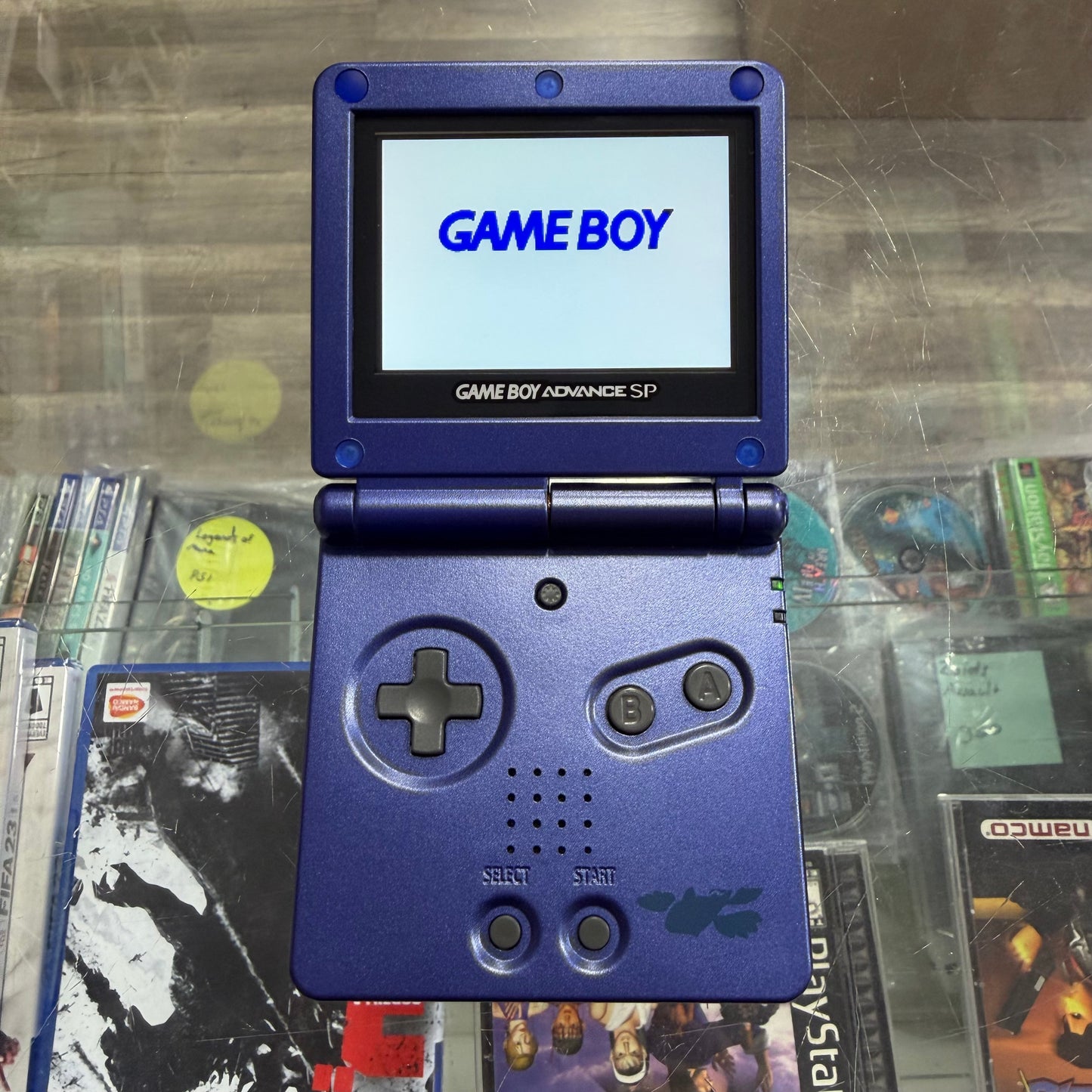 Custom Brighter Nintendo Gameboy Advance SP Handheld System with Charger (Kyogre)