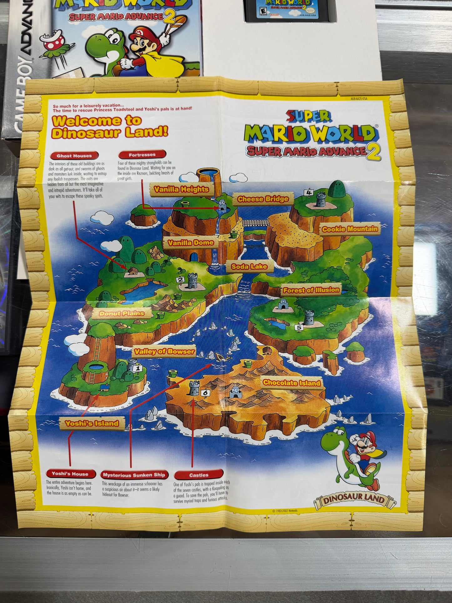 Super Mario World: Super Mario Advance 2 GameBoy Advance With Poster