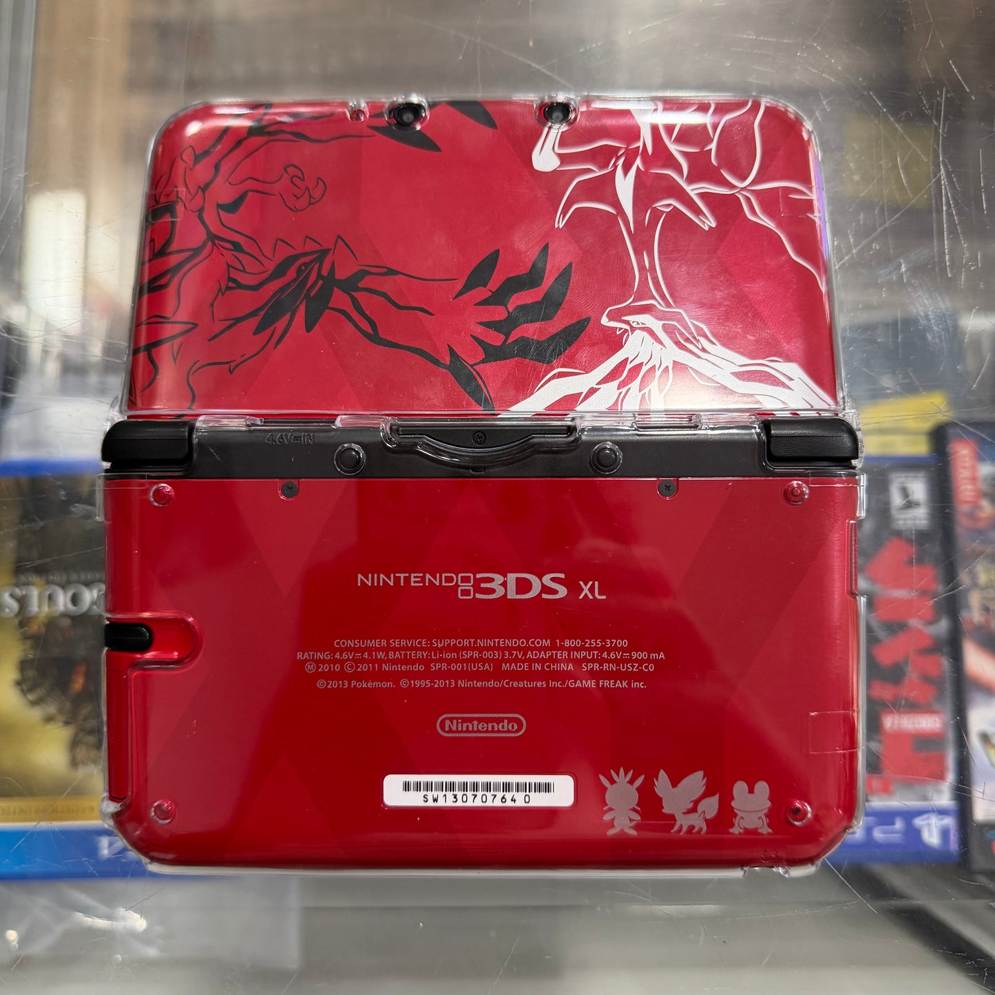 Nintendo 3DS XL Pokemon Xerneas + Yveltal Red Edition Handheld System with Charger (CLEAN)