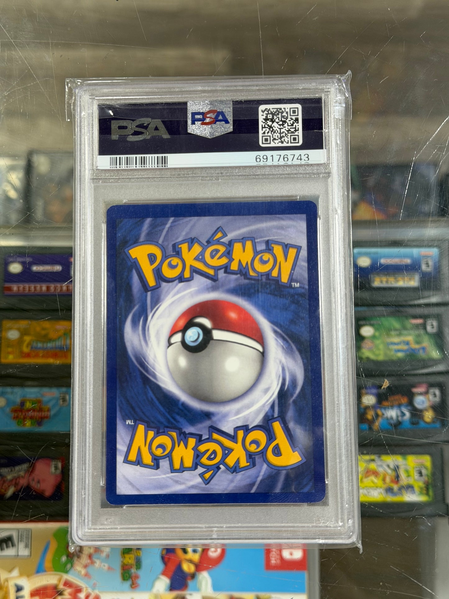 Pikachu Base Set 1st Edition Ghost Stamp PSA 8