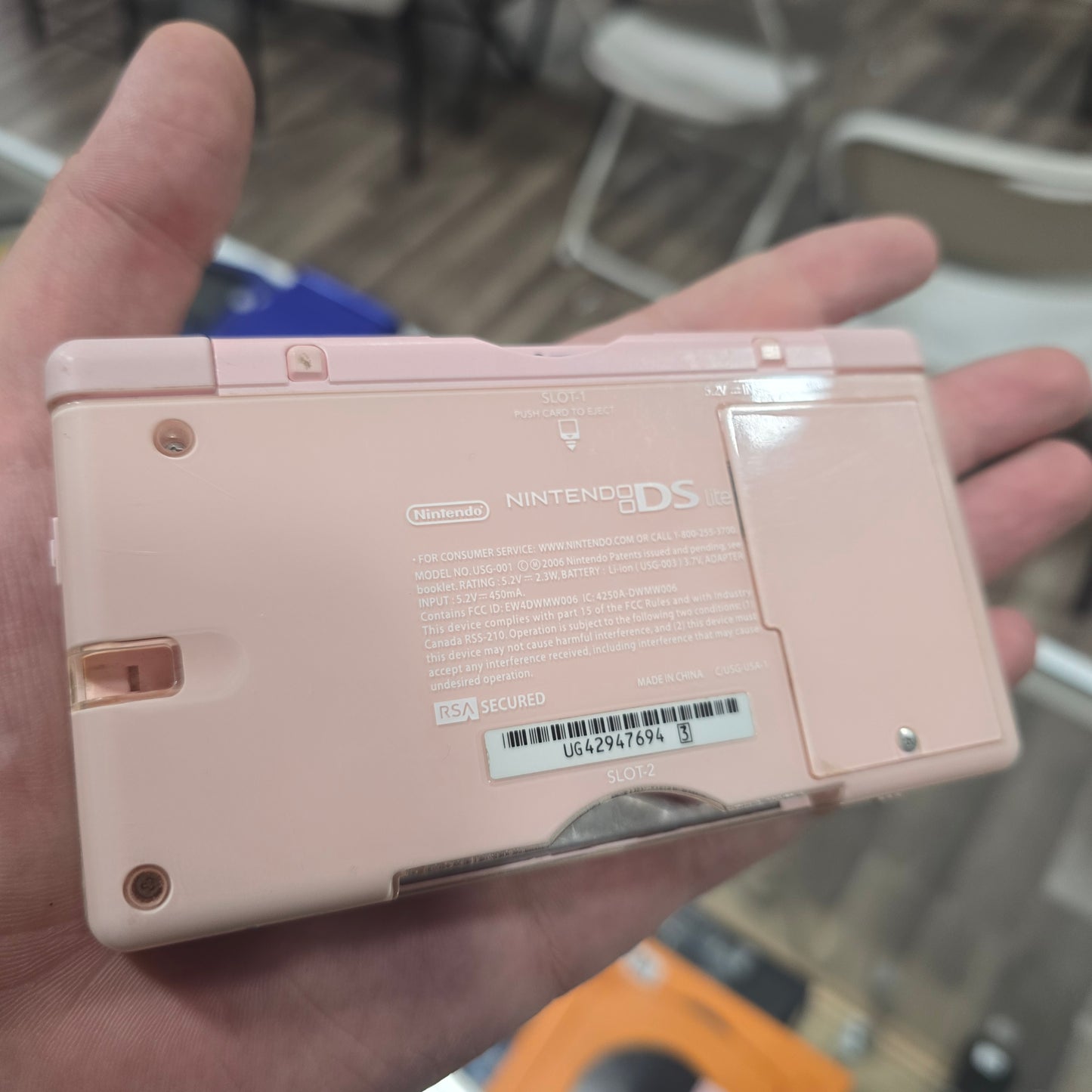Pink Nintendo DS Lite Handheld System with Charger
