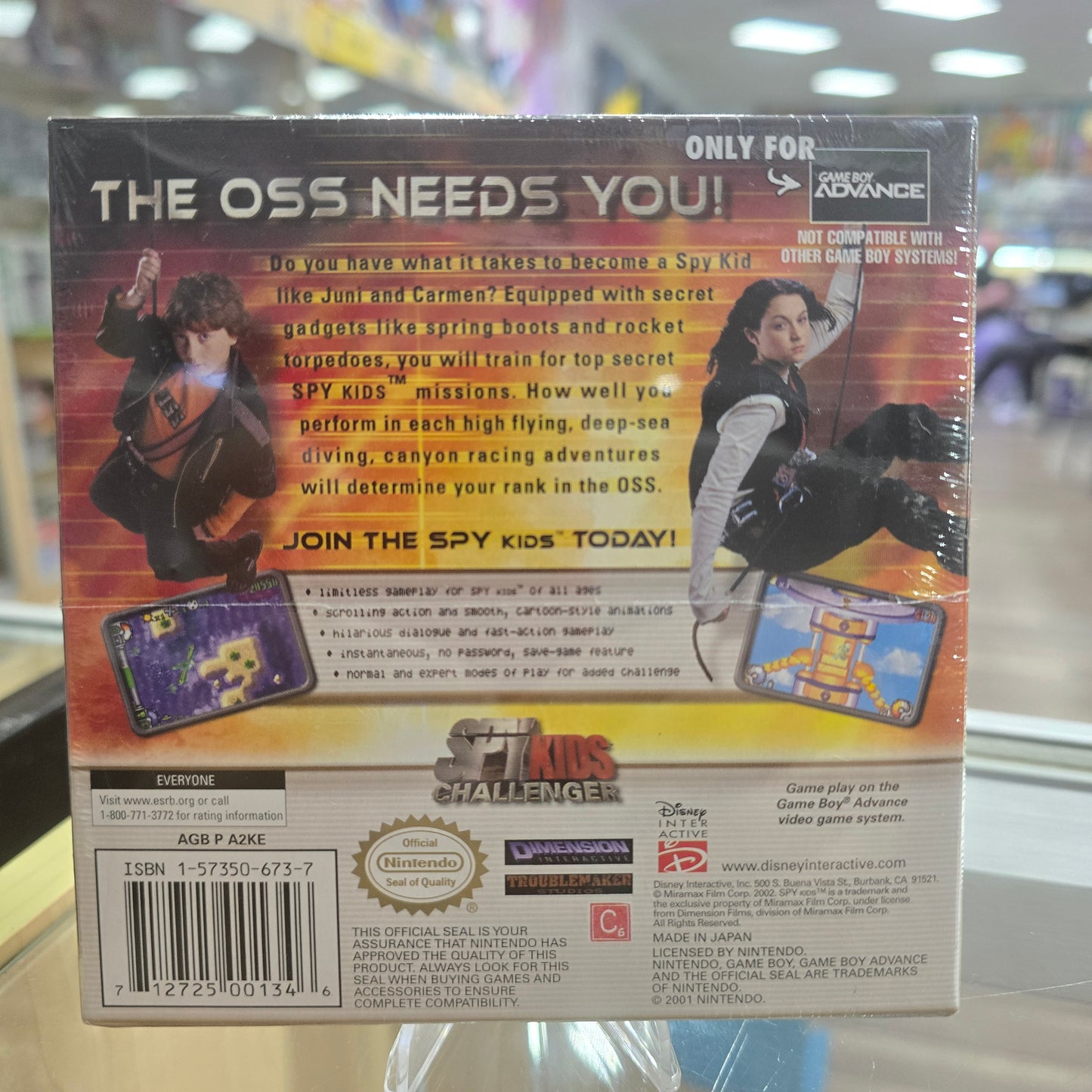 Spy Kids Challenger Nintendo GameBoy Advance (SEALED)