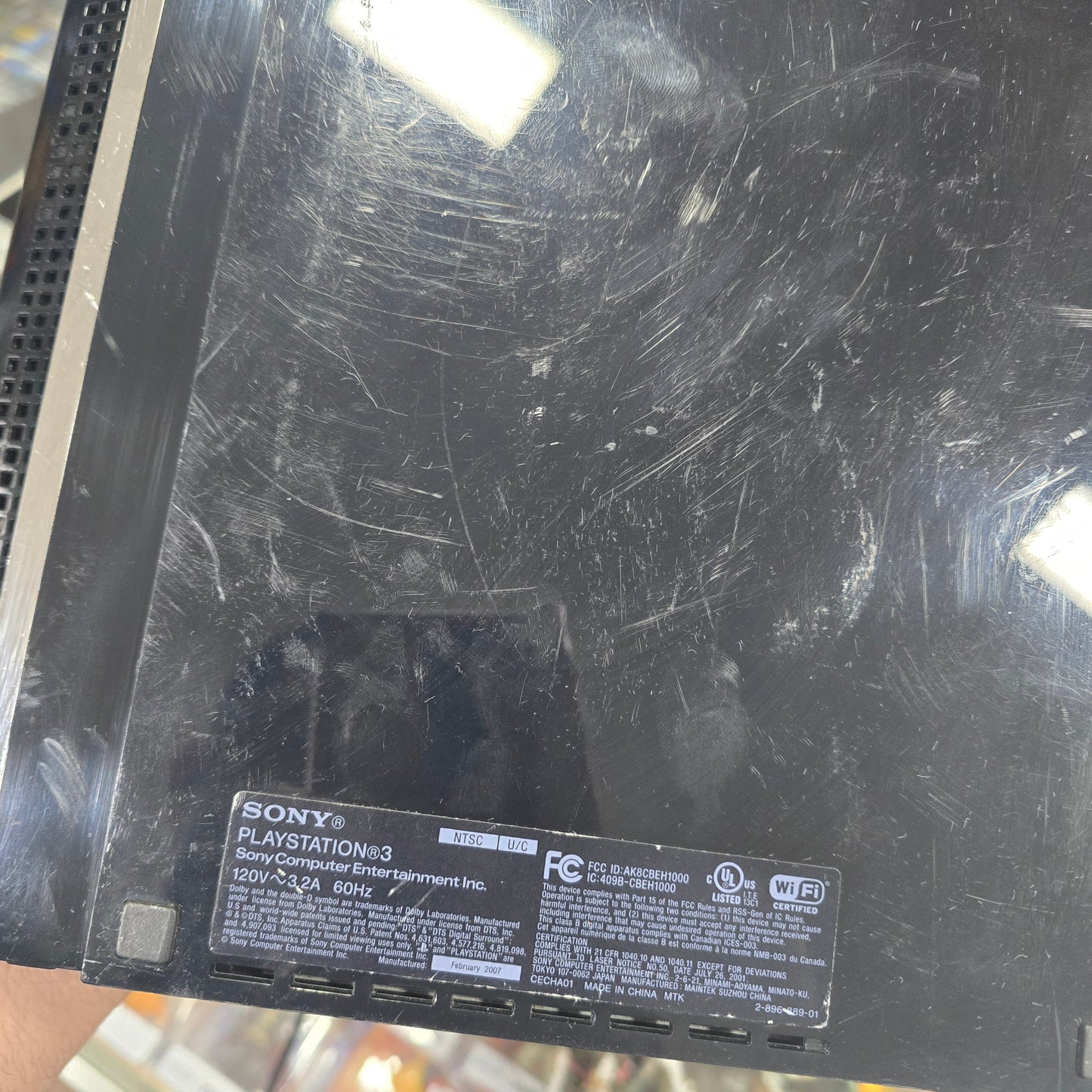 PlayStation 3 Backwards Compatible Model with Controller and Wires