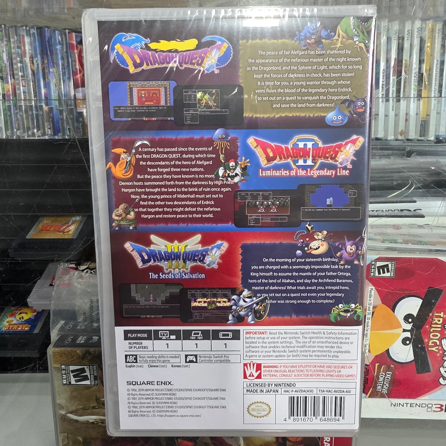 New Sealed Dragon Quest 1 2 3 Collection Nintendo Switch