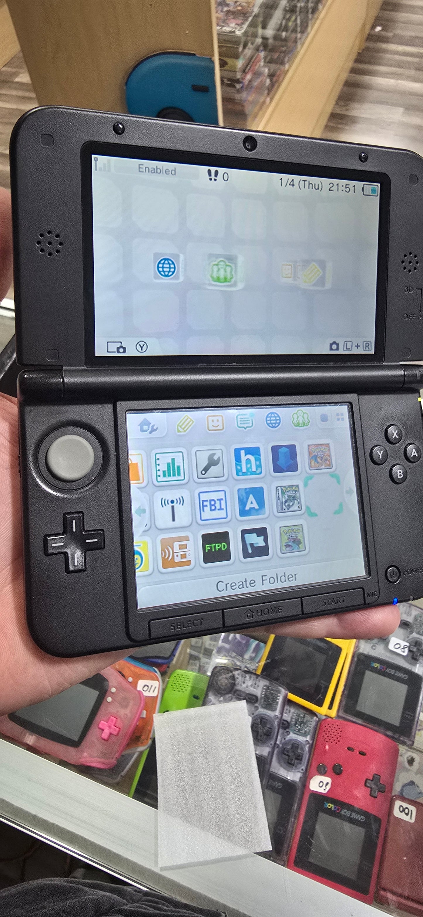 Grey Nintendo 3DS LL Handheld System (US Region) with Charger