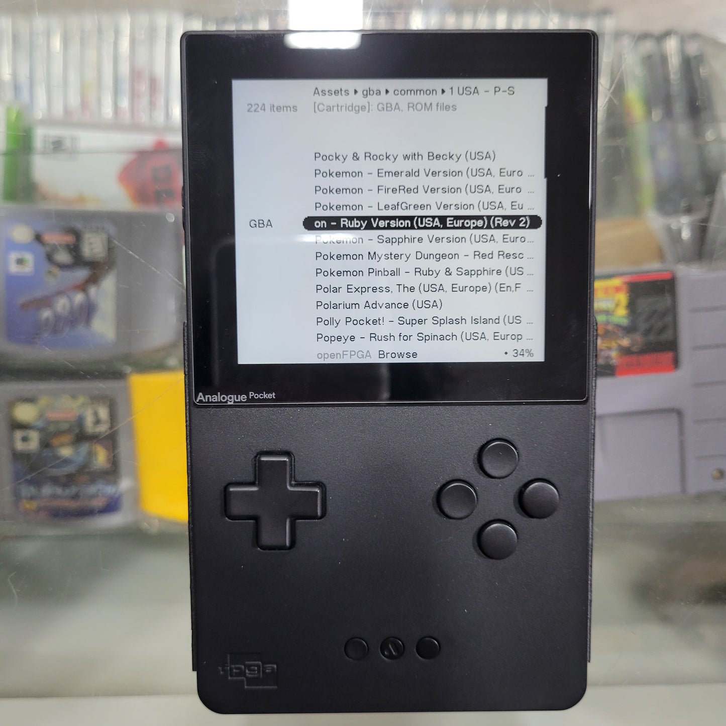 Modded Analouge Pocket with 128 Micro SD Card and Carrying Case
