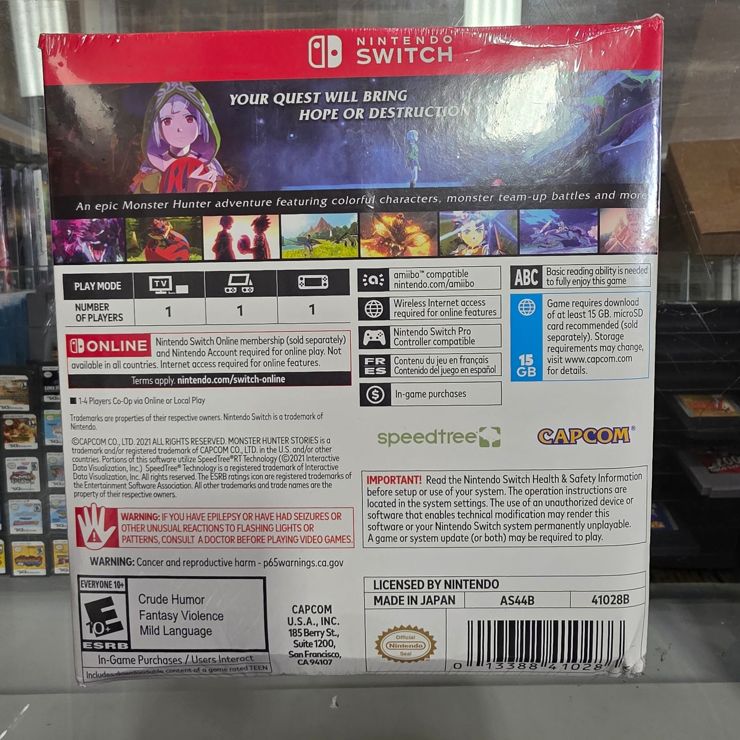 New Sealed Monster Hunter Stories 2 Wings of Ruin Collectors Edition Nintendo Switch