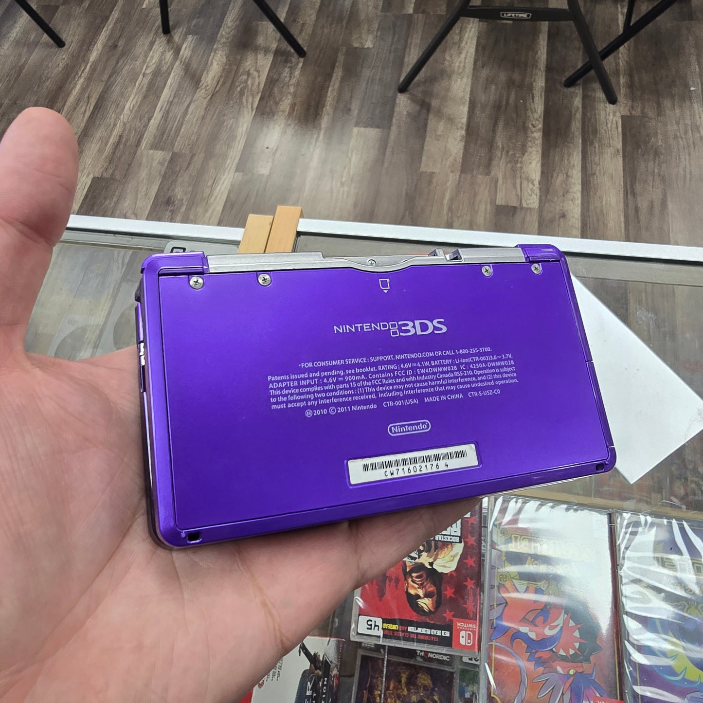 Purple Nintendo 3DS System with Charger