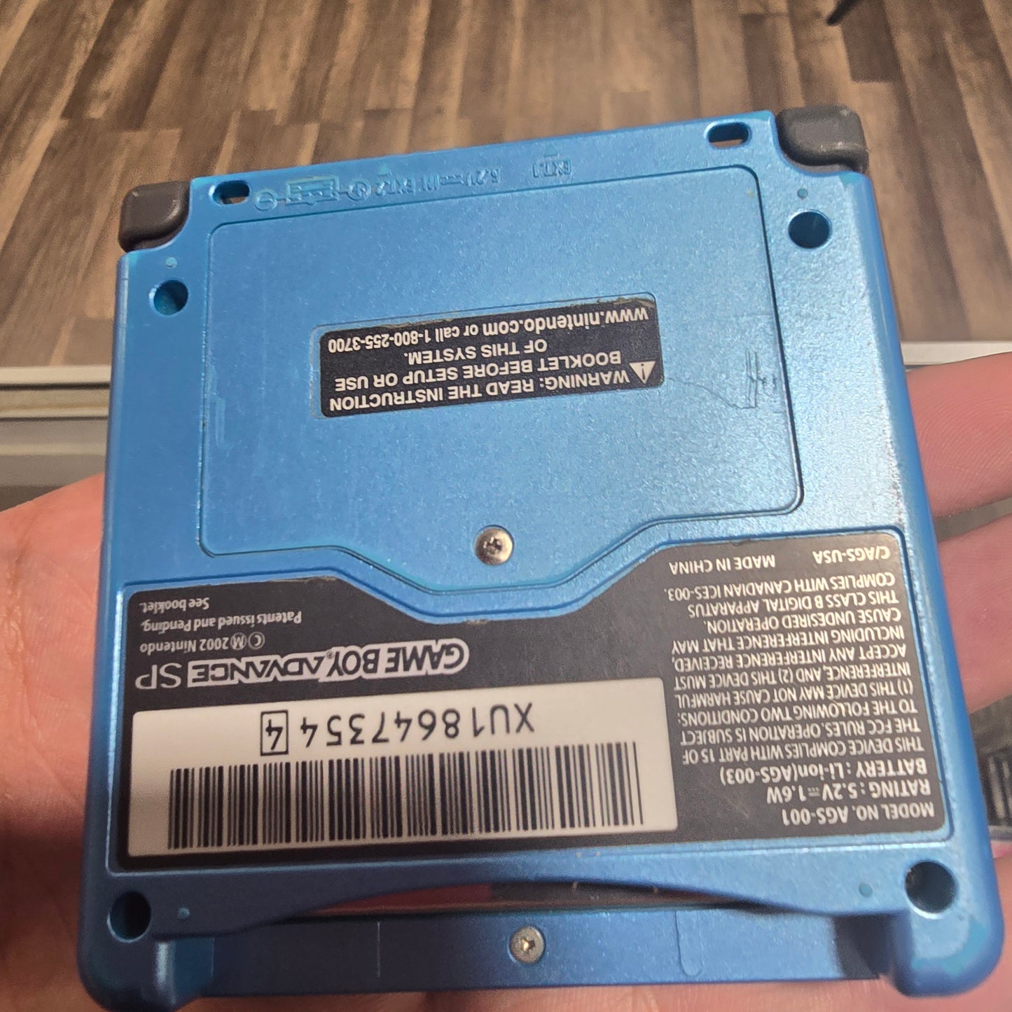 Surf Blue Gameboy Advance SP Handheld with 101 Screen