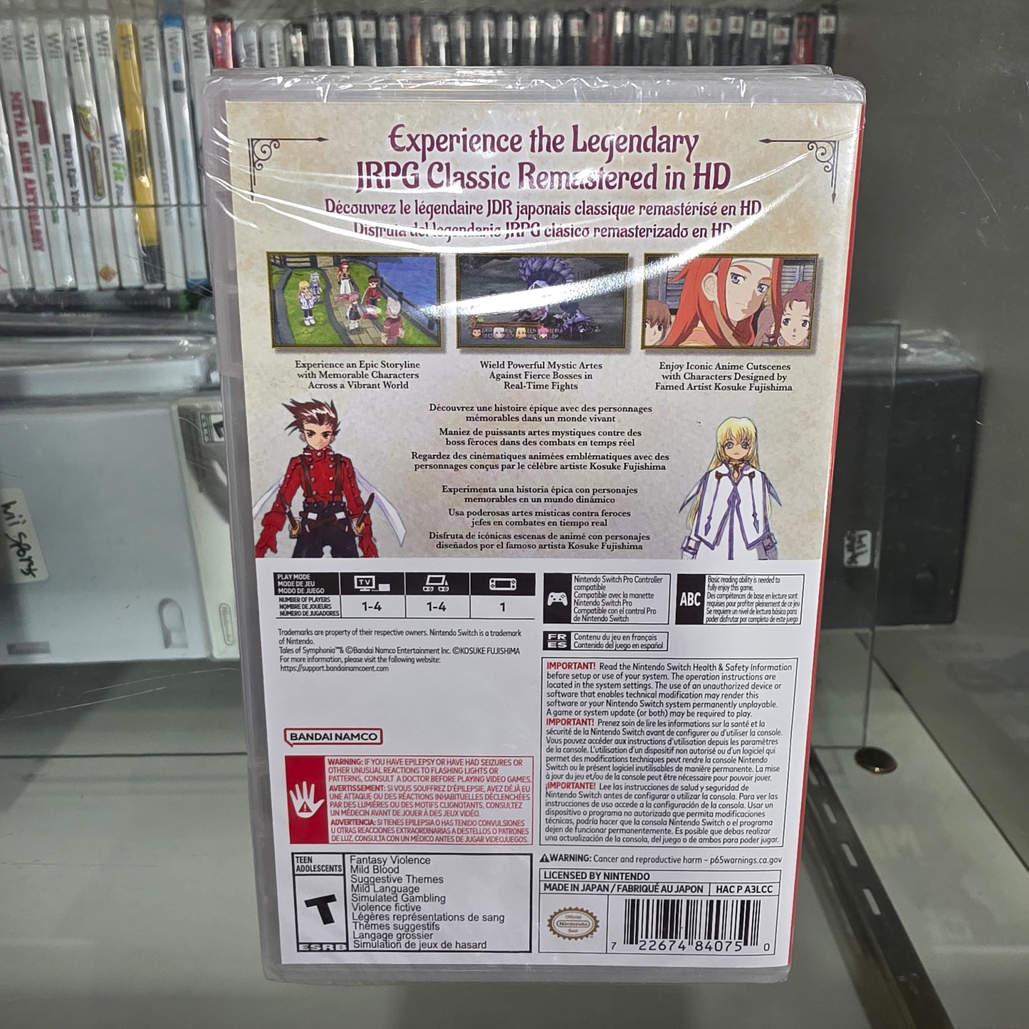 New Sealed Tales Of Symphonia Remastered Nintendo Switch