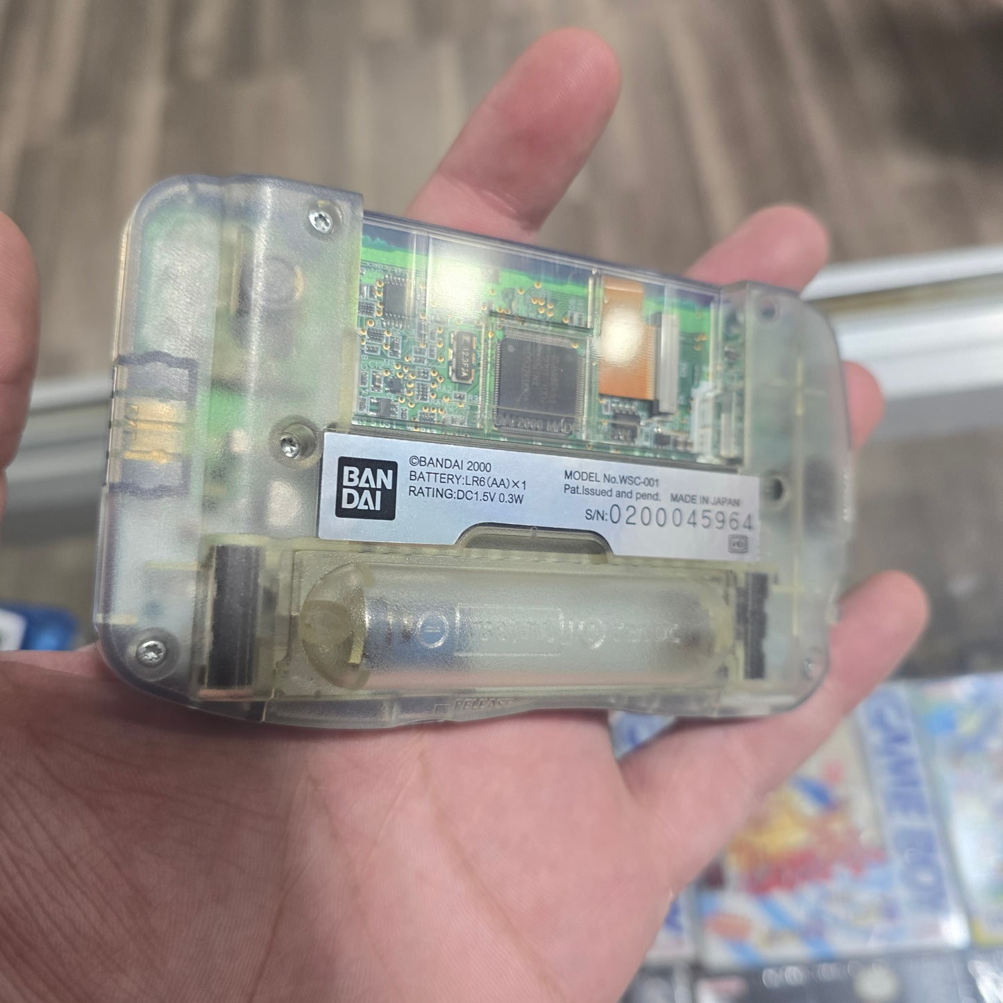 Wonderswan Color Crystal Blue Handheld System