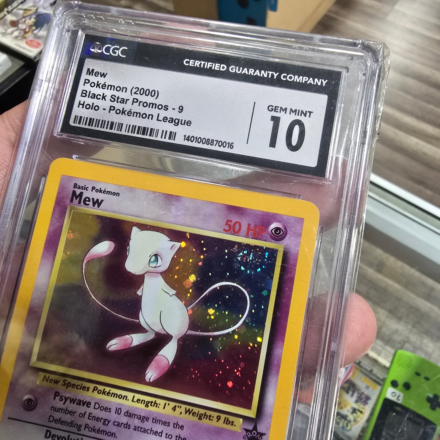 Mew #9 CGC Gem Mint 10 2000 Pokemon Black Star Promo Pokemon League Holo