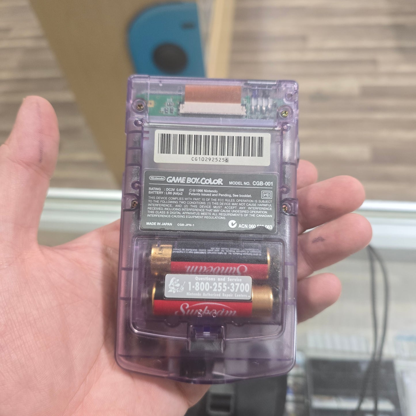 Atomic Purple Gameboy Color Handheld System with Carrying Case