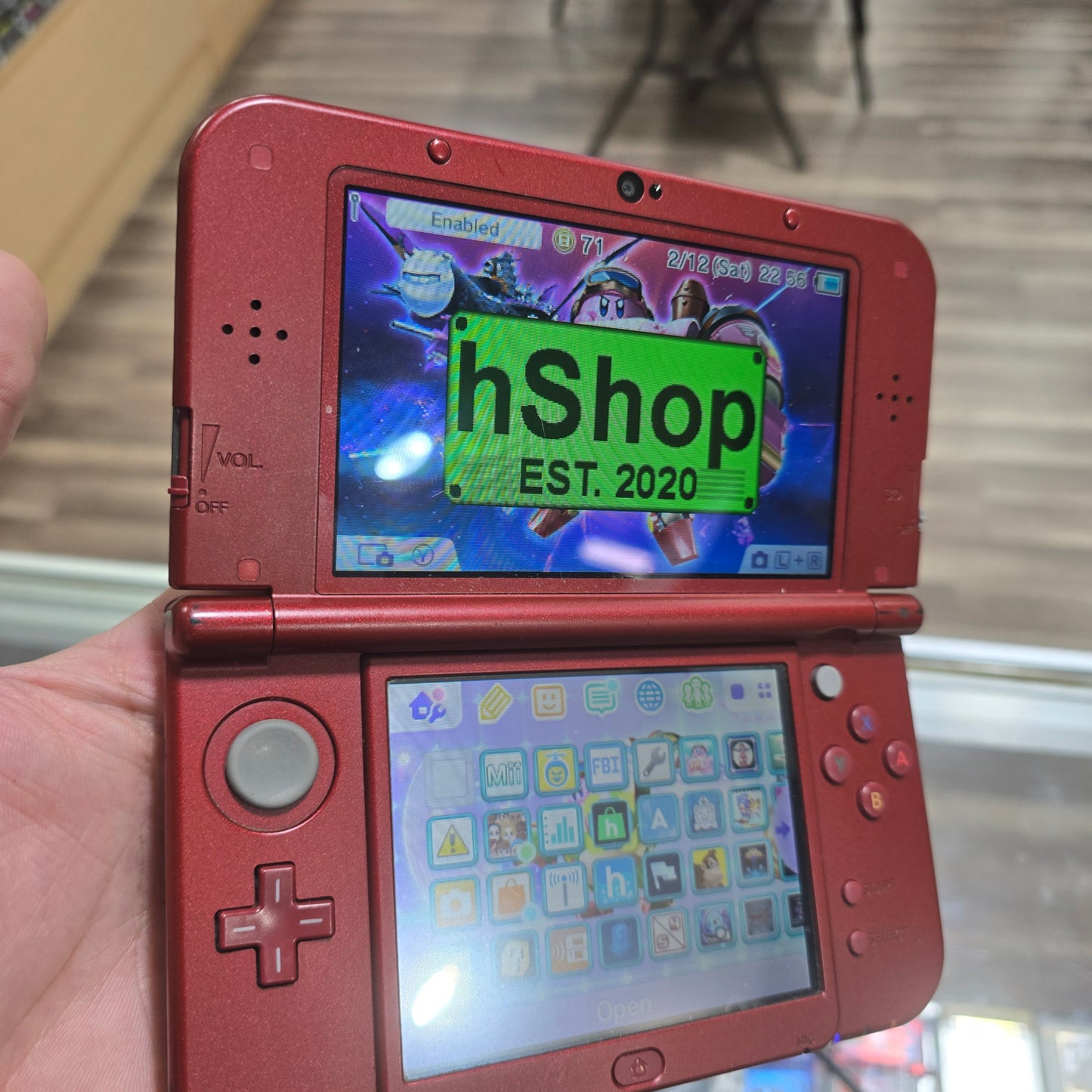 New Nintendo 3DS XL Red Handheld System with Digital Games and Charger