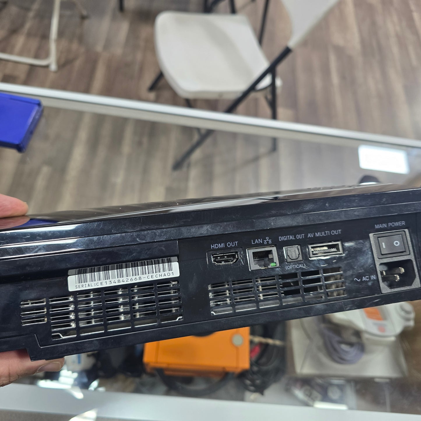 PlayStation 3 Backwards Compatible Model with Controller and Wires
