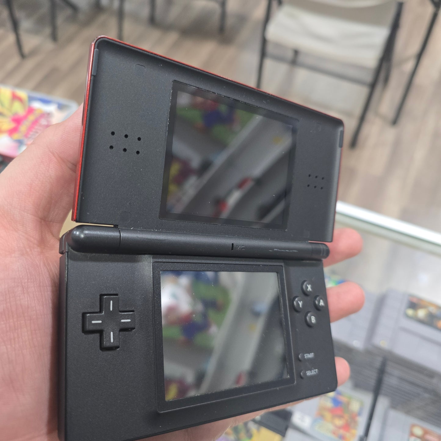 Red & Black Nintendo DS Lite Handheld System with Charger