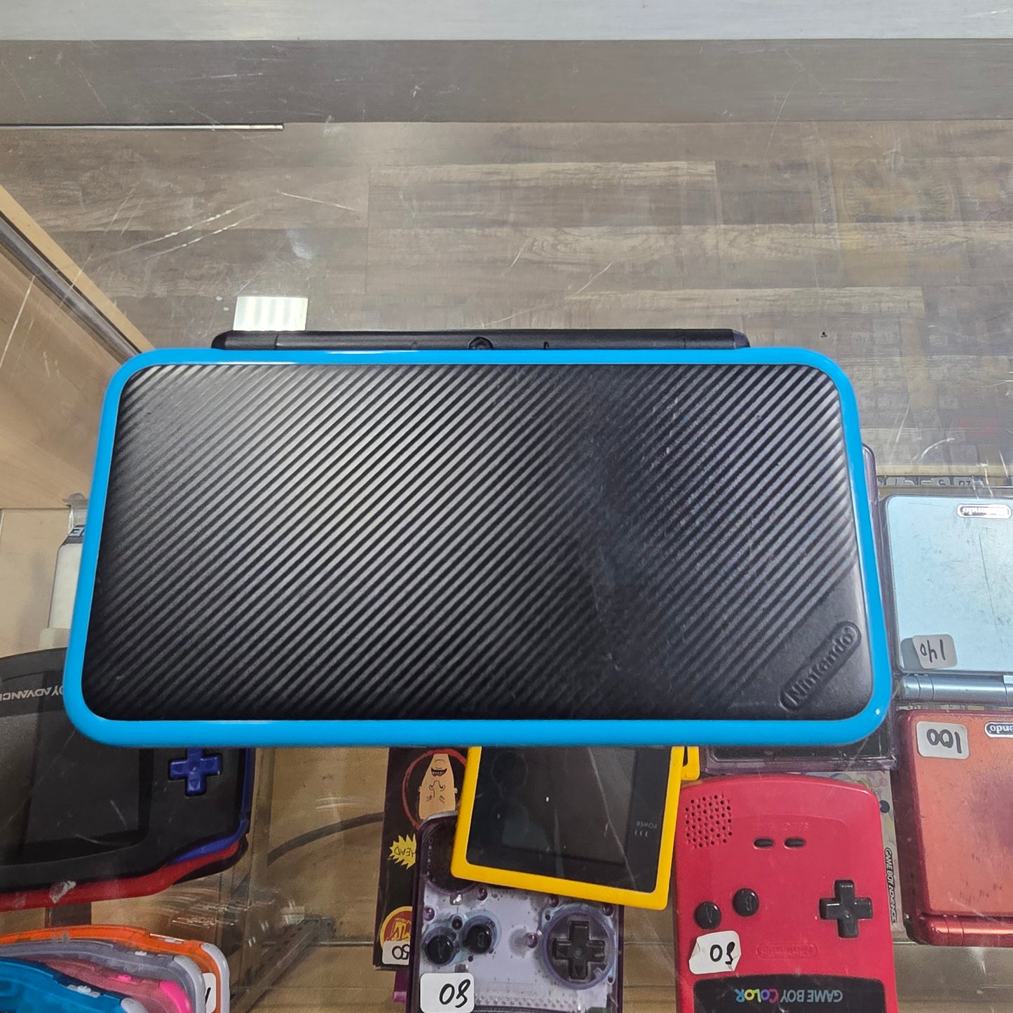 New Nintendo 2DS XL Black + Turquoise Handheld System with Charger