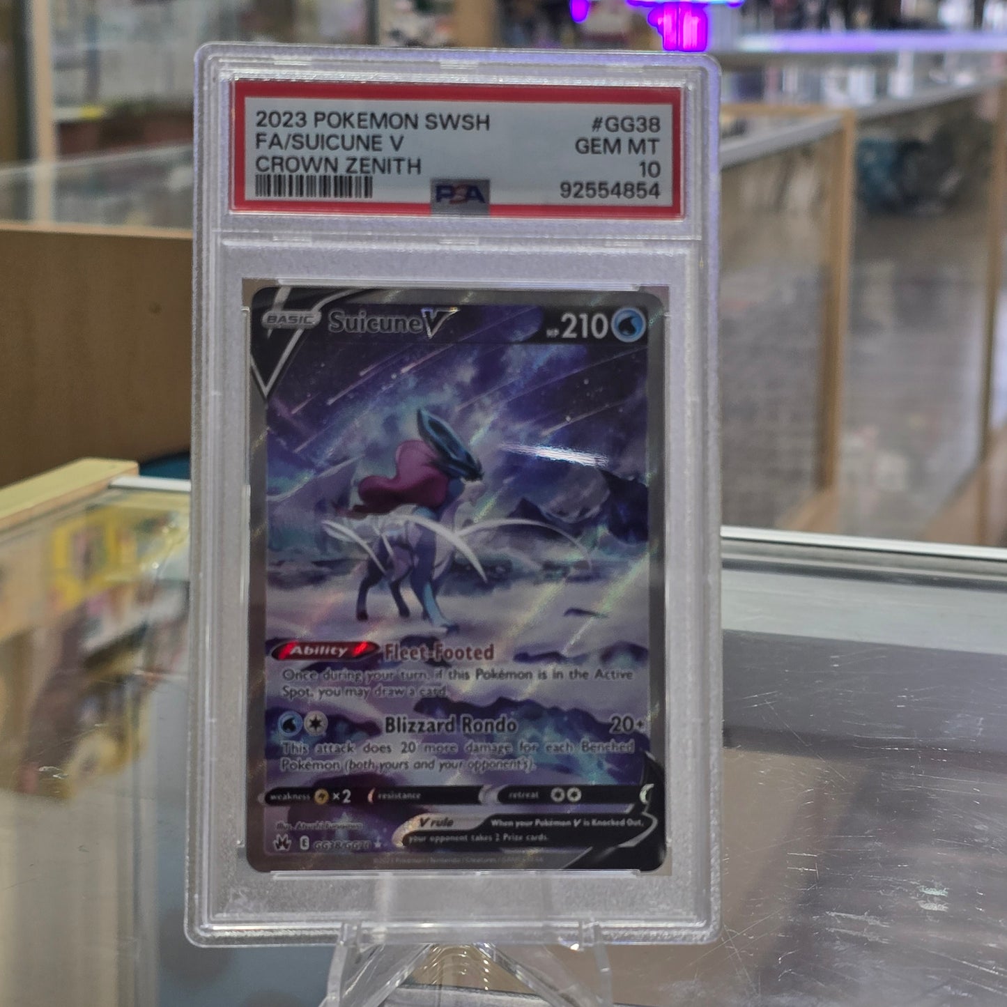 Suicune V - Crown Zenith: Galarian Gallery (PSA 10)