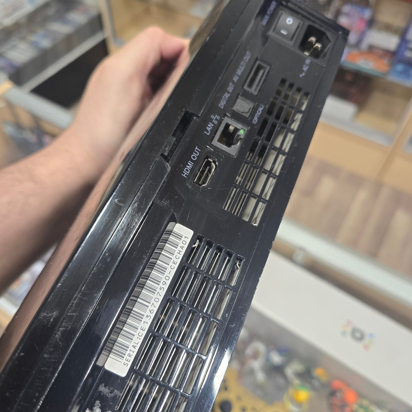 PlayStation 3 Backwards Compatible Model with Controller and Wires